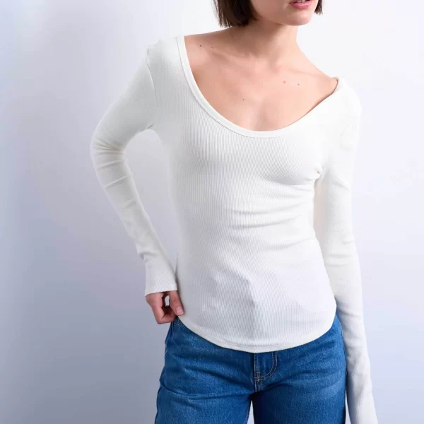 Topshop γυναικεία μπλούζα με ανοιχτή λαιμόκοψη 