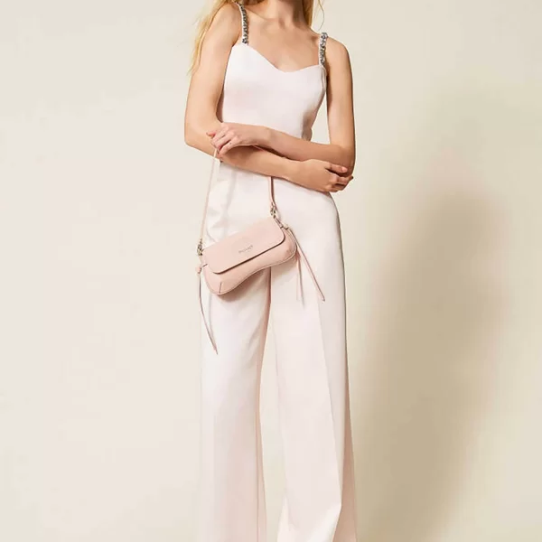 Twinset γυναικείο παντελόνι μονόχρωμο palazzo 