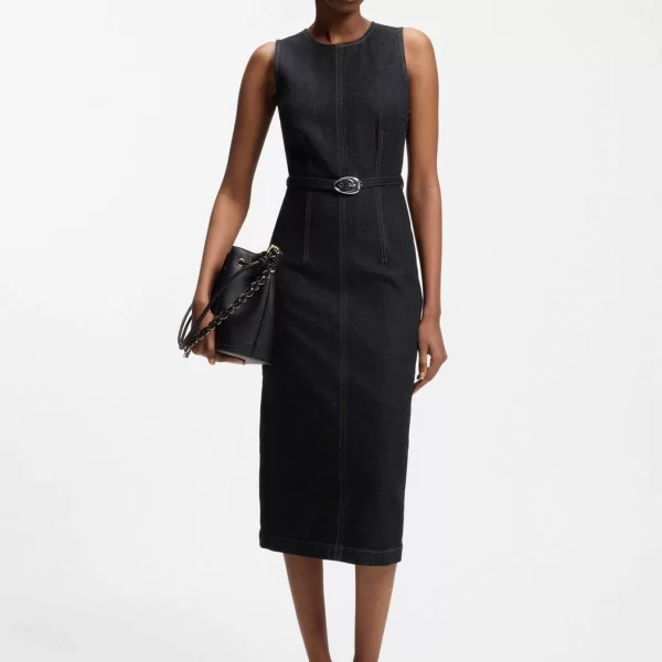 Hugo Boss γυναικείο midi φόρεμα denim 