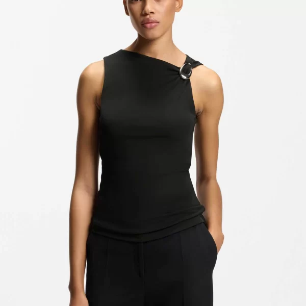 Hugo Boss γυναικείο τοπ με χρυσό κρίκο 