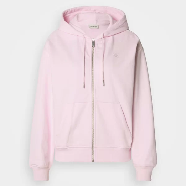 CALVIN KLEIN JEANS Calvin Klein Jeans γυναικεία ζακέτα φούτερ μονόχρωμη με λογότυπο 