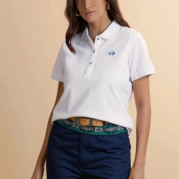 La Martina γυναικεία μπλούζα πόλο πικέ με κεντημένο λογότυπο Regular Fit 