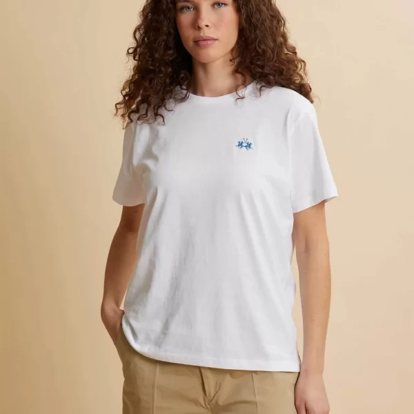 La Martina La Martina γυναικείο T-shirt με κεντημένο λογότυπο Regular Fit 