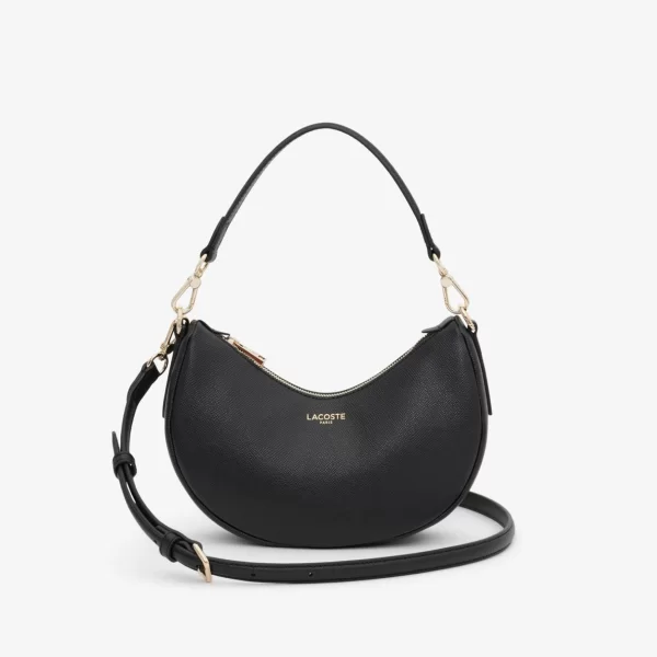 Lacoste γυναικεία δερμάτινη τσάντα ώμου με λογότυπο 