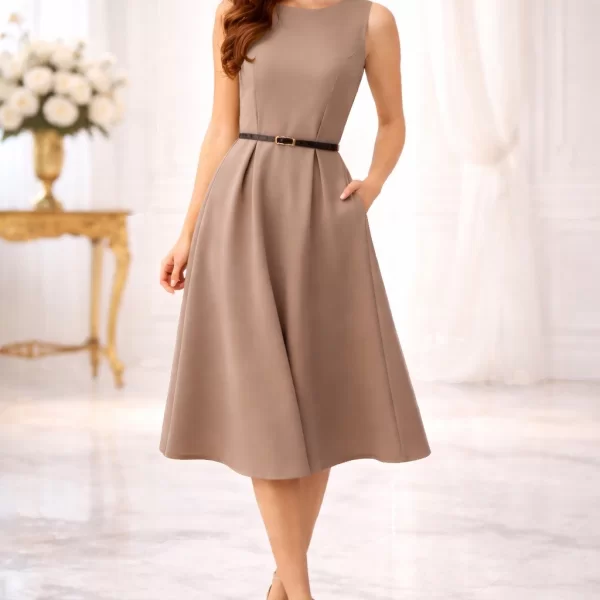 ΦΟΡΕΜΑ ΜΕ ΖΩΝΗ ΣΕ ΑΛΦΑ ΓΡΑΜΜΗ Καφέ