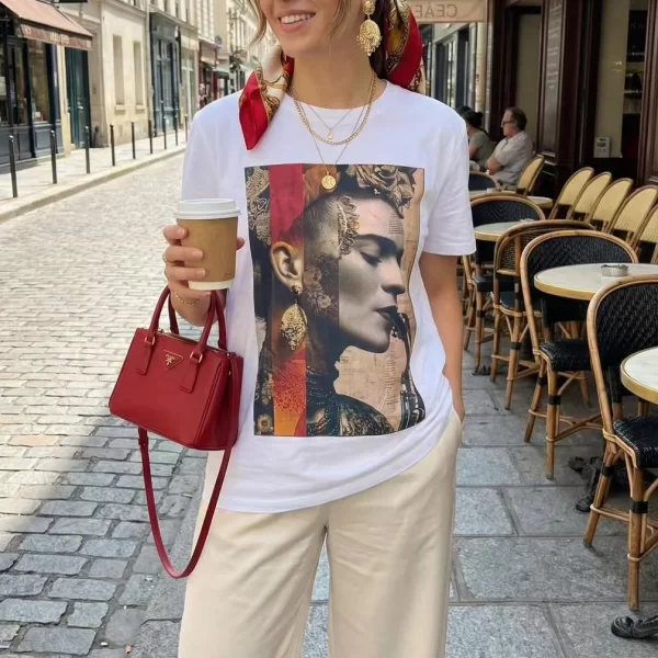 ΜΠΛΟΥΖΑ ΜΕ ΜΕ ΤΥΠΩΜΑ Άσπρο