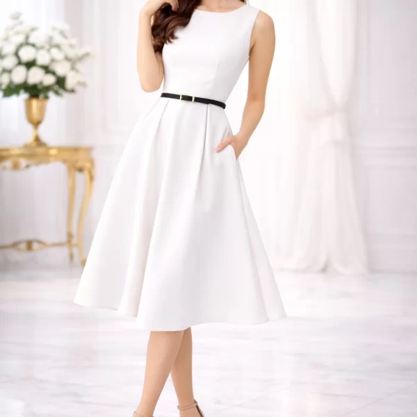 ΦΟΡΕΜΑ ΜΕ ΖΩΝΗ ΣΕ ΑΛΦΑ ΓΡΑΜΜΗ Άσπρο