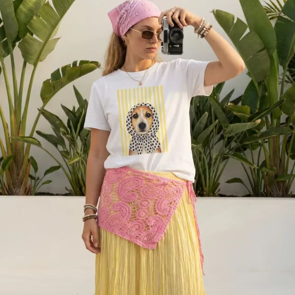 ΜΠΛΟΥΖΑ ΜΕ ΜΕ ΤΥΠΩΜΑ Άσπρο