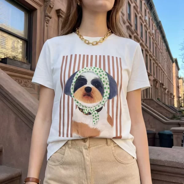 ΜΠΛΟΥΖΑ ΜΕ ΜΕ ΤΥΠΩΜΑ Άσπρο