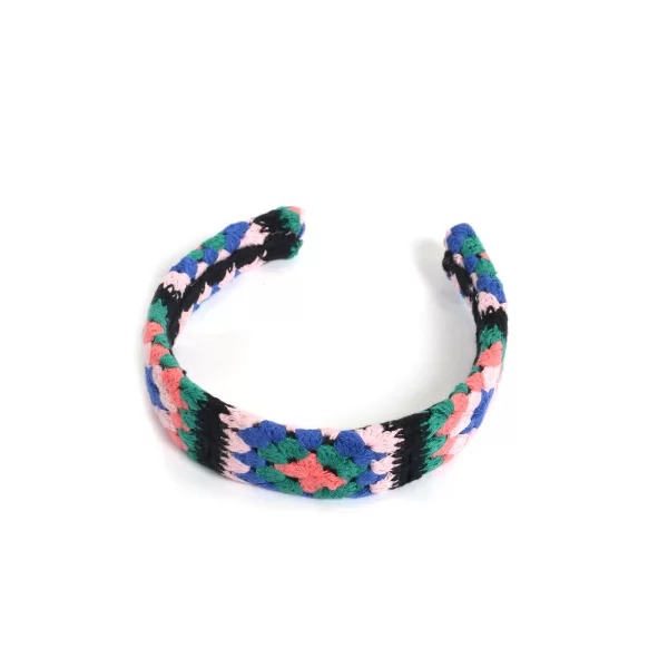 Στέκα πλεκτή με φλοράλ μοτίβο