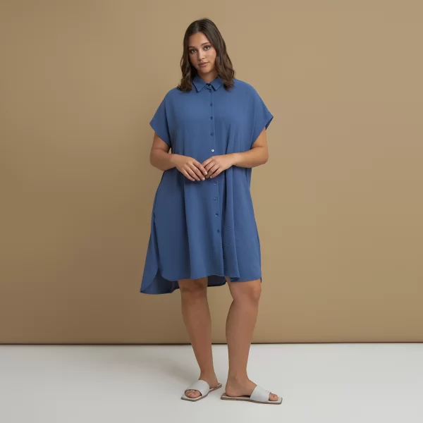 Σεμιζιέ φόρεμα κρεπ airwashed