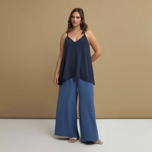 Αμάνικο τοπ κρεπ airwashed