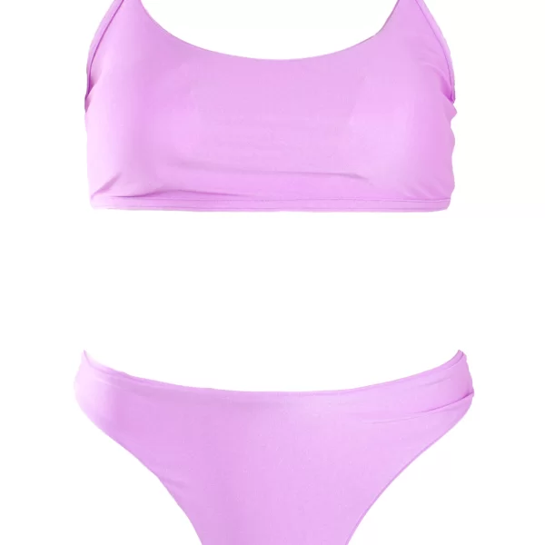 Luigi Μαγιό Μπικίνι Ψηλόμεσο Αθλητικό - Λιλά