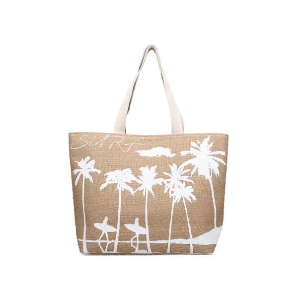 Μπεζ τσάντα θαλάσσης