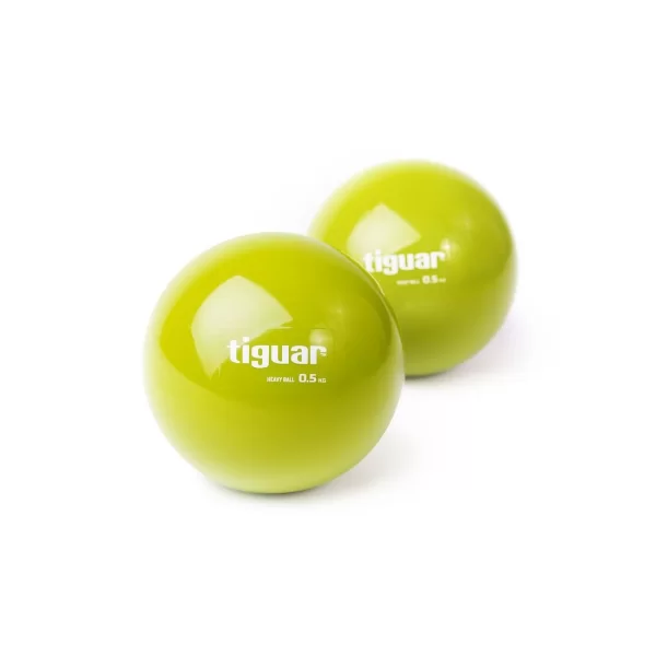 Tiguar Tiguar Heavyball 2x PHB050 Μπάλα Ενδυνάμωσης Χεριού 11cm 0.5kg σε Πράσινο Χρώμα