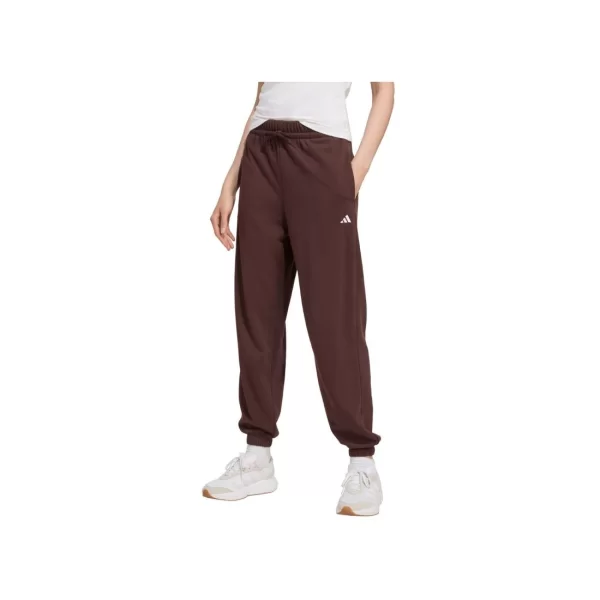 ADIDAS PERFORMANCE adidas Essentials Small Logo French Terry Cuffed Women's Pants Brown JX3864