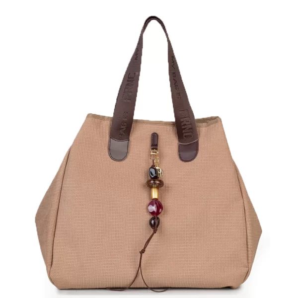 Frnc FRNC ΓΥΝΑΙΚΕΙΑ ΤΣΑΝΤΑ ECO NUBUCK TRECCIA ΕΛΛΗΝΙΚΗ 5566 ΜΠΕΖ