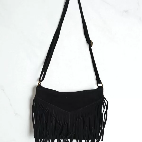 VERA PELLE ΤΣΑΝΤΑ ΩΜΟΥ ΔΕΡΜΑΤΙΝΗ ΜΑΥΡΗ ΜΕ ΚΡΟΣΙΑ KALYMNOS