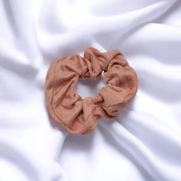 OEM ΛΑΣΤΙΧΑΚΙ ΜΑΛΛΙΩΝ SCRUNCHIE ΜΟΝΟΧΡΩΜΟ ΡΟΖ ΜΑΛΑΚΟ ΥΦΑΣΜΑ