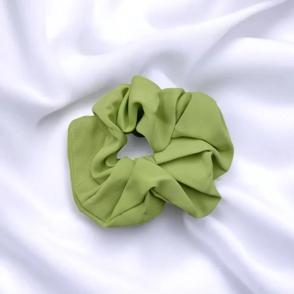 OEM ΛΑΣΤΙΧΑΚΙ ΜΑΛΛΙΩΝ SCRUNCHIE ΜΟΝΟΧΡΩΜΟ ΠΡΑΣΙΝΟ