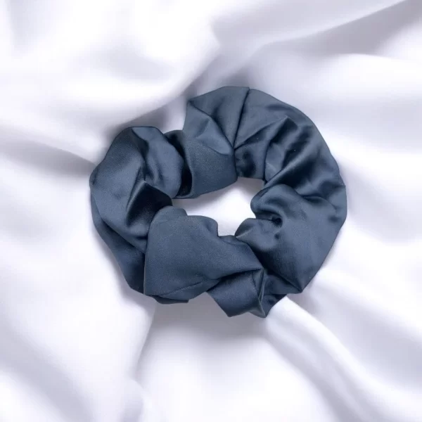 OEM ΛΑΣΤΙΧΑΚΙ ΜΑΛΛΙΩΝ SCRUNCHIE ΣΑΤΕΝ ΜΠΛΕ