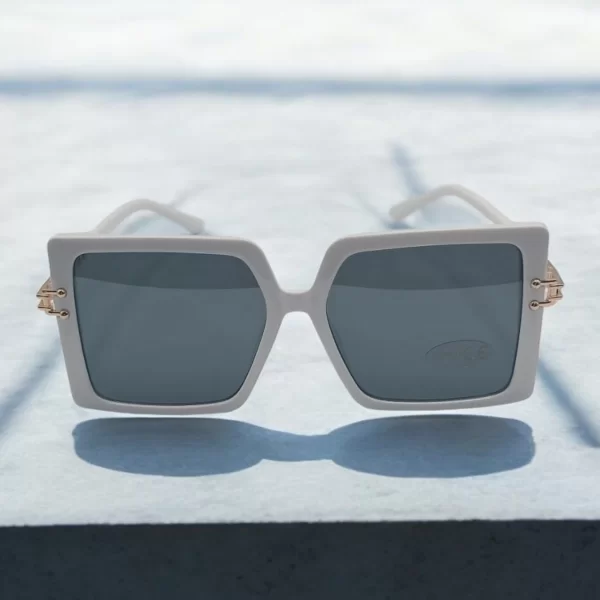 DASOON VISION ΓΥΑΛΙΑ ΗΛΙΟΥ ΤΕΤΡΑΓΩΝΑ ΜΕ ΛΕΥΚΟ ΣΚΕΛΕΤΟ ΚΑΙ ΧΡΥΣΗ ΛΕΠΤΟΜΕΡΕΙΑ ΣΤΟ ΒΡΑΧΙΟΝΑ