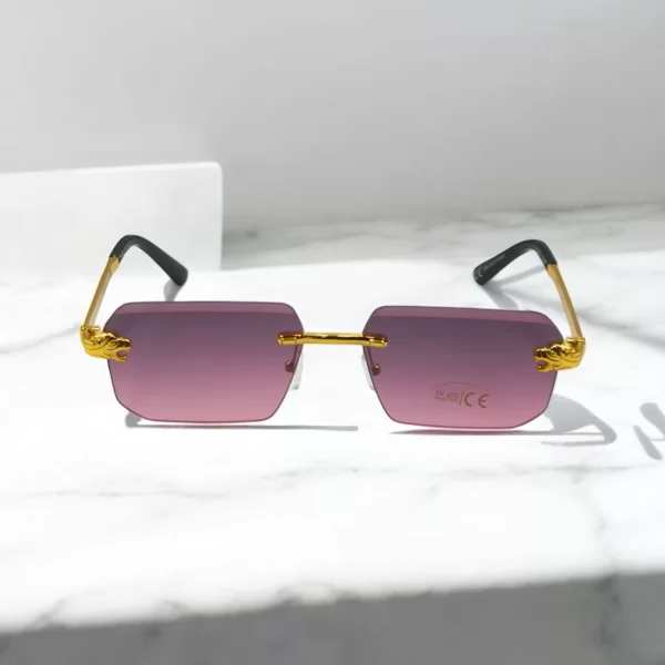 YIMEI ΓΥΑΛΙΑ ΗΛΙΟΥ ΣΤΥΛ SQUARE ΧΡΥΣΑ ΜΕ ΗΜΙΔΙΑΦΑΝΟ ΜΩΒ DEGRADE ΦΑΚΟ