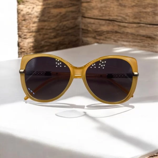 DASOON VISION ΓΥΑΛΙΑ ΗΛΙΟΥ ΣΤΥΛ SQUARE ΜΠΕΖ ΜΕ ΓΚΡΙ DEGRADE ΦΑΚΟ ΚΑΙ ΧΡΥΣΗ ΛΕΠΤΟΜΕΡΕΙΑ ΣΤΟΥΣ ΒΡΑΧΙΟΝΕΣ