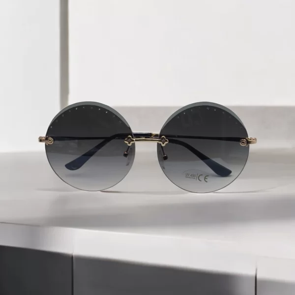 DASOON VISION ΓΥΑΛΙΑ ΗΛΙΟΥ ΣΤΥΛ CIRCULAR ΧΡΥΣΟ ΚΑΙ ΜΑΥΡΟ ΦΑΚΟ ΜΕ ΣΤΡΑΣ