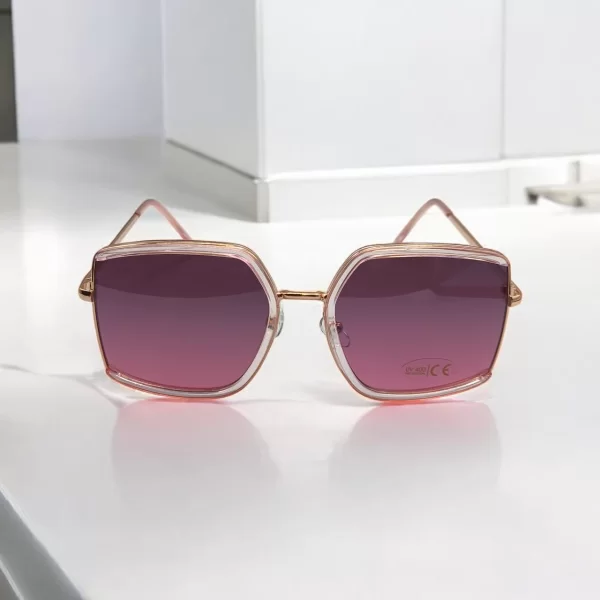 DASOON VISION ΓΥΑΛΙΑ ΗΛΙΟΥ ΣΤΥΛ RECTANGULAR ΡΟΖ ΚΑΙ ΡΟΖ ΦΑΚΟ