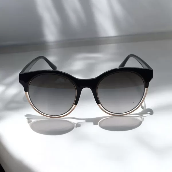 DASOON VISION ΓΥΑΛΙΑ ΗΛΙΟΥ ΣΤΥΛ CLUBMASTER ΜΑΥΡΟ ΜΕ ΧΡΥΣΗ ΛΕΠΤΟΜΕΡΕΙΑ ΚΑΙ ΓΚΡΙ ΦΑΚΟ