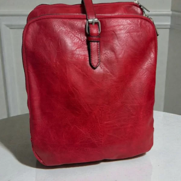 PAOLO BAGS ΓΥΝΑΙΚΕΙΑ ΤΣΑΝΤΑ ΠΛΑΤΗΣ ΣΕ ΚΟΚΚΙΝΟ ΧΡΩΜΑ