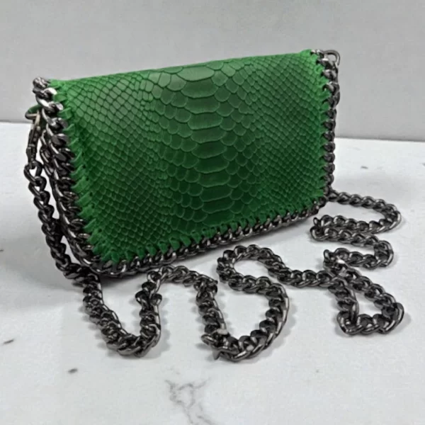 PAOLO BAGS ΓΥΝΑΙΚΕΙΟ ΔΕΡΜΑΤΙΝΟ ΤΣΑΝΤΑΚΙ ΠΡΑΣΙΝΟ