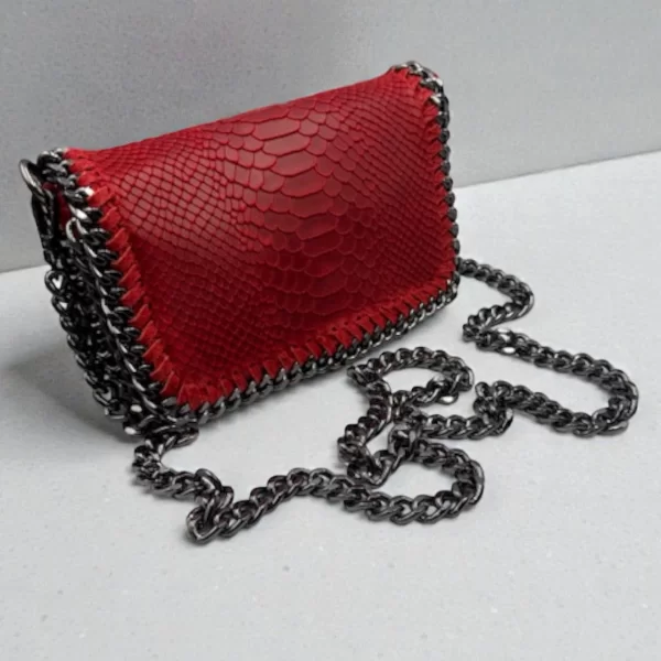 PAOLO BAGS ΓΥΝΑΙΚΕΙΟ ΔΕΡΜΑΤΙΝΟ ΤΣΑΝΤΑΚΙ ΚΟΚΚΙΝΟ