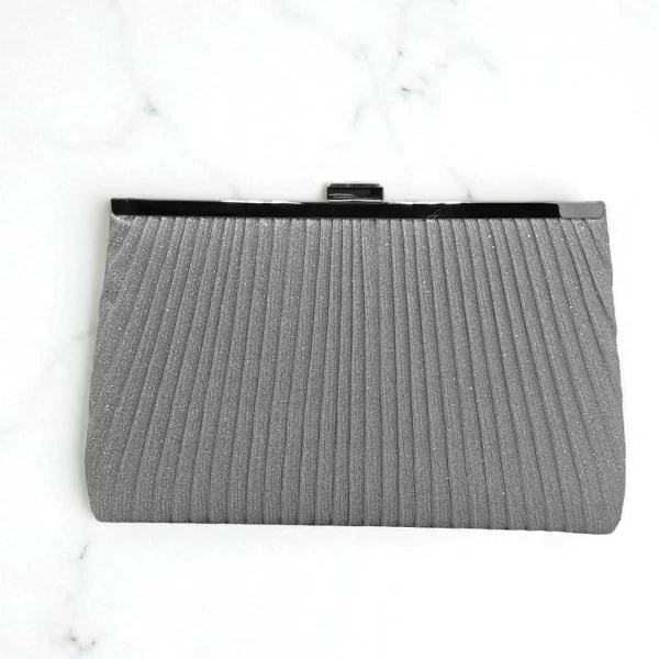 Jessica ΤΣΑΝΤΑΚΙ ΒΡΑΔΙΝΟ ΑΣΗΜΙ ΜΕ GLITTER ΚΑΙ ΜΕΤΑΛΛΙΚΟ ΚΟΥΜΠΩΜΑ