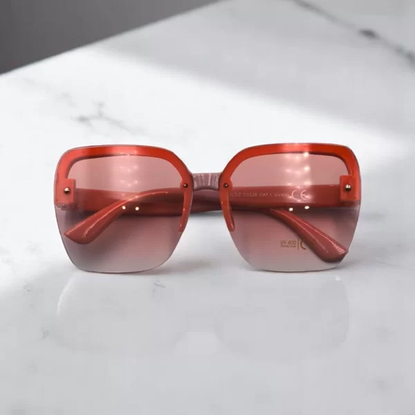 DASOON VISION ΓΥΑΛΙΑ ΗΛΙΟΥ SQUARE STYLE ΡΟΖ ΜΕ ΗΜΙΔΙΑΦΑΝΟ ΡΟΖ DEGRADE ΦΑΚΟ