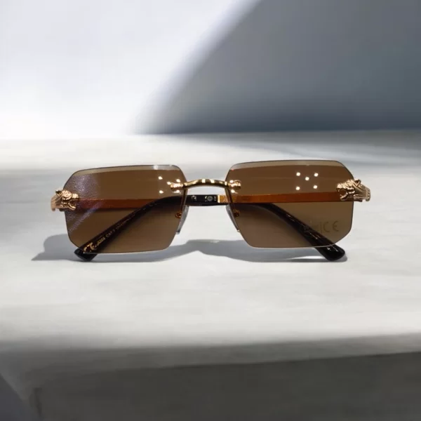 YIMEI ΓΥΑΛΙΑ ΗΛΙΟΥ ΣΤΥΛ SQUARE ROSE GOLD ΜΕ ΗΜΙΔΙΑΦΑΝΟ ΚΑΦΕ DEGRADE ΦΑΚΟ