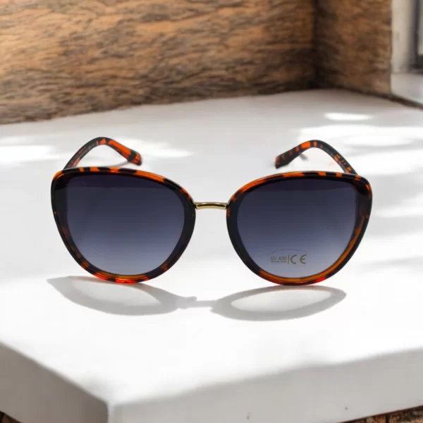 DASOON VISION ΓΥΑΛΙΑ ΗΛΙΟΥ ΣΤΥΛ RECTANGULAR ΚΑΦΕ ΤΙΓΡΕ ΚΑΙ ΧΡΥΣΗ ΛΕΠΤΟΜΕΡΕΙΑ ΣΤΟΥΣ ΒΡΑΧΙΟΝΕΣ ΜΕ ΓΚΡΙ DEGRADE ΦΑΚΟ