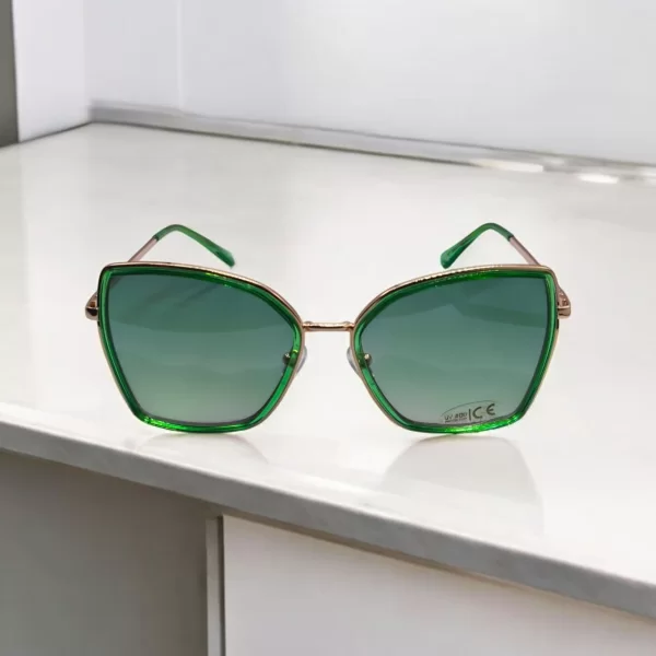 DASOON VISION ΓΥΑΛΙΑ ΗΛΙΟΥ ΣΤΥΛ RECTANGULAR ΧΡΥΣΟ ΚΑΙ ΠΡΑΣΙΝΟ ΗΜΙΔΙΑΦΑΝΟ ΦΑΚΟ