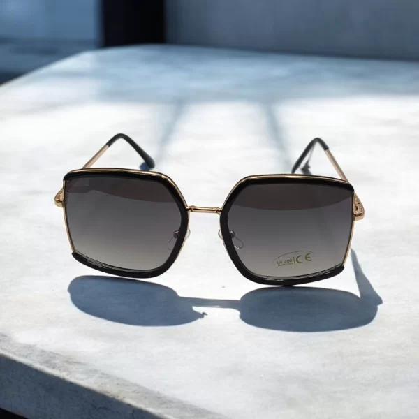 DASOON VISION ΓΥΑΛΙΑ ΗΛΙΟΥ ΣΤΥΛ RECTANGULAR ΜΑΥΡΟ ΚΑΙ ΓΚΡΙ ΦΑΚΟ