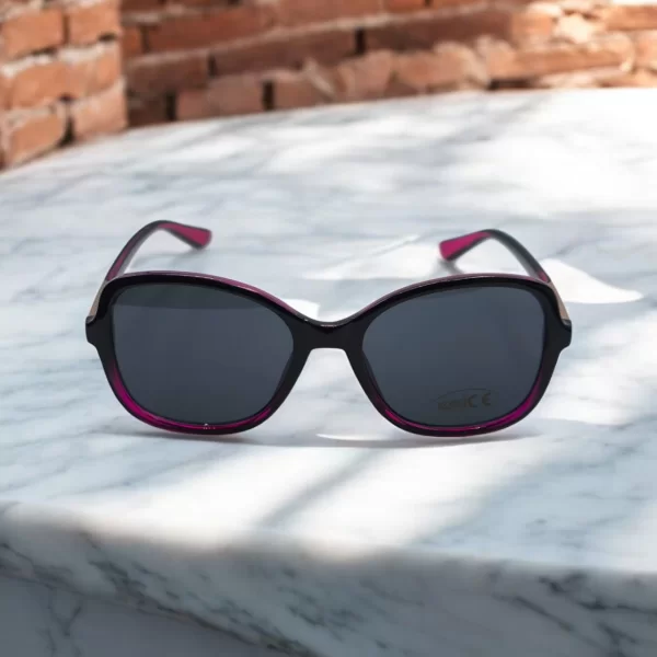 DASOON VISION ΓΥΑΛΙΑ ΗΛΙΟΥ ΣΤΥΛ RECTANGULAR ΜΑΥΡΟ ΜΕ ΜΩΒ ΚΑΙ ΓΚΡΙ ΦΑΚΟ