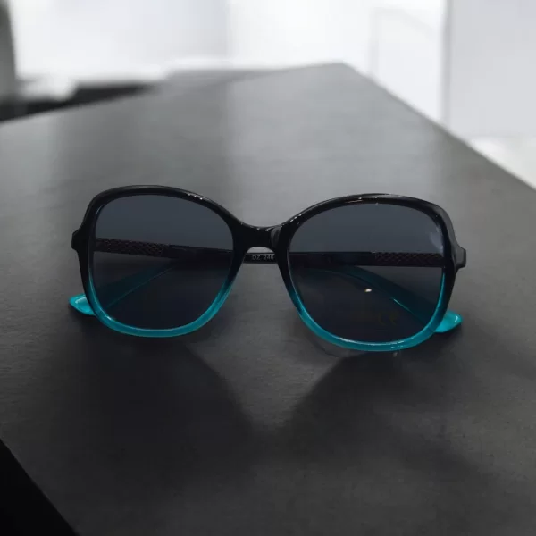 DASOON VISION ΓΥΑΛΙΑ ΗΛΙΟΥ ΣΤΥΛ RECTANGULAR ΜΑΥΡΟ ΜΕ ΓΑΛΑΖΙΟ ΚΑΙ ΓΚΡΙ ΦΑΚΟ