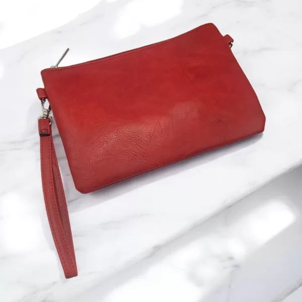 PAOLO BAGS ΓΥΝΑΙΚΕΙΑ ΤΣΑΝΤΑ ΦΑΚΕΛΟΣ ΚΟΚΚΙΝΟ ΜΕ ΑΠΟΣΠΩΜΕΝΟ ΛΟΥΡΑΚΙ