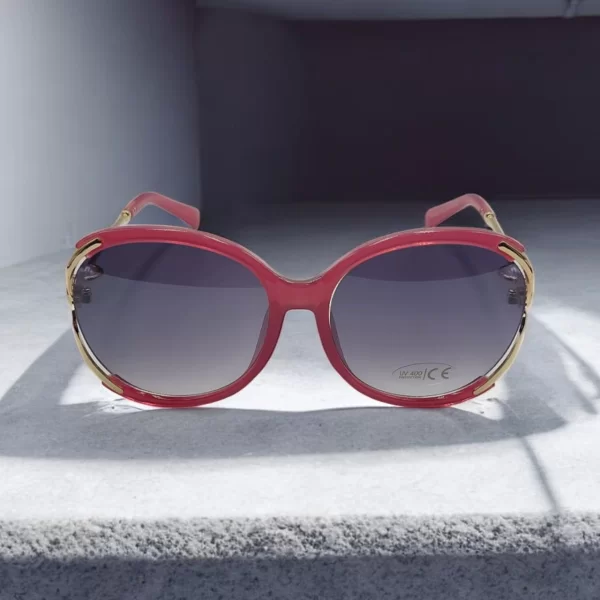 DASOON VISION ΓΥΑΛΙΑ ΗΛΙΟΥ ΣΧΕΔΟΝ ΣΤΡΟΓΓΥΛΑ ΜΕ ΠΕΡΛΑ ΣΤΟ ΒΡΑΧΙΟΝΑ ΜΕ ΜΩΒ ΣΚΕΛΕΤΟ ΜΕ ΔΙΑΦΑΝΗ ΓΚΡΙ ΦΑΚΟ