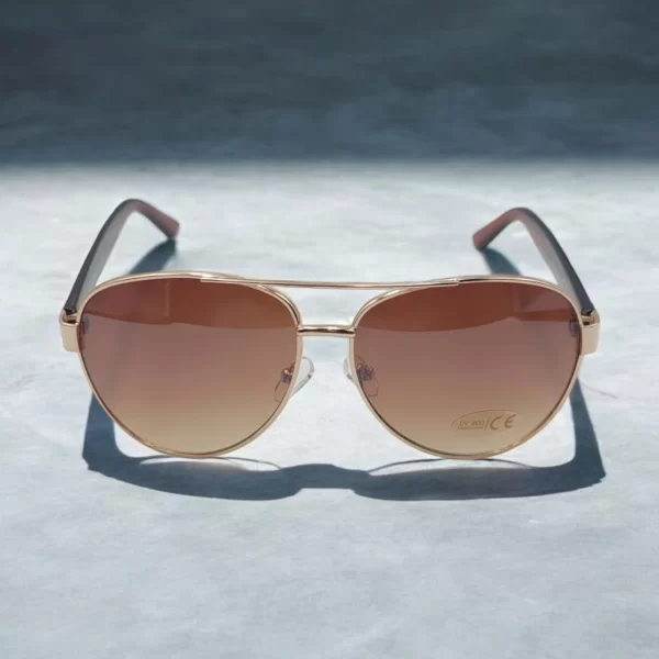 YIMEI ΓΥΑΛΙΑ ΗΛΙΟΥ ΣΕ ΣΤΥΛ AVIATOR ΧΡΥΣΟ ΣΚΕΛΕΤΟ ΜΕ DEGRADE ΚΑΦΕ ΦΑΚΟ