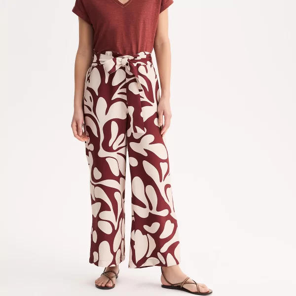 Anne Weyburn Φαρδύ παντελόνι με γραφικό μοτίβο