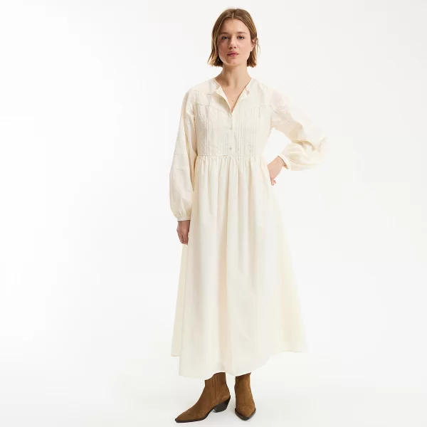 La Redoute Collections Μακρύ αέρινο φόρεμα με μακριά μανίκια