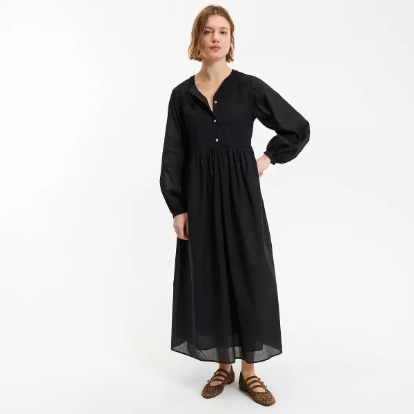 La Redoute Collections Μακρύ αέρινο φόρεμα με μακριά μανίκια