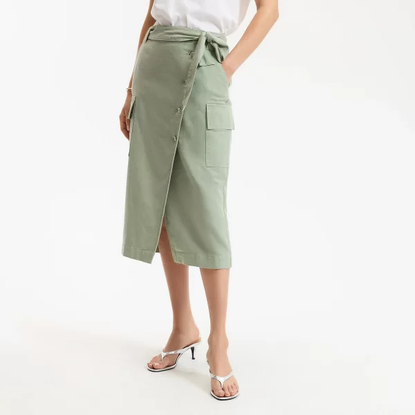 La Redoute Collections Μίντι φούστα τύπου παρεό από λιοσέλ και βαμβάκι