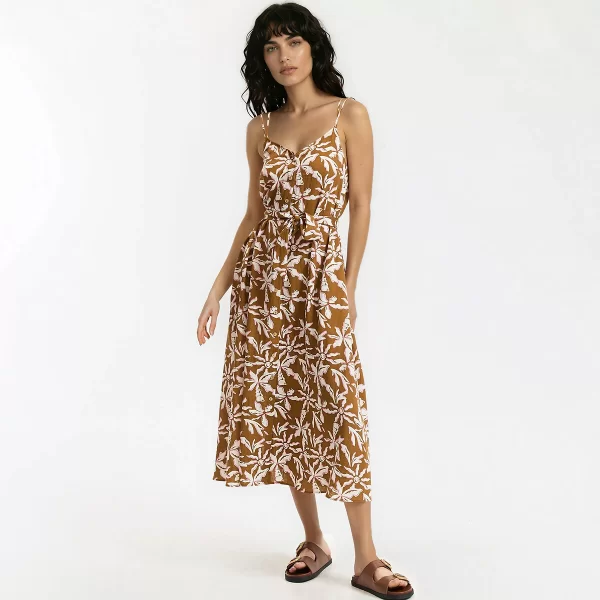 La Redoute Collections Μίντι φόρεμα με λεπτές τιράντες και φλοράλ μοτίβο